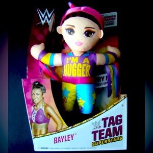 WWE Mattel Tag Team Superstars Bayley Talking Plush Toy 2017 New 14”